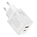USB зарядно, тип-C, бързо зареждане 30W - Baseus (P10111404213-00) - лунно бяло