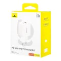 USB зарядно, тип-C, бързо зареждане 30W - Baseus (P10111404213-00) - лунно бяло