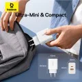 USB зарядно, тип-C, бързо зареждане 30W - Baseus (P10111404213-00) - лунно бяло