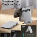 Държач за портфейл от еко кожа - ESR държач MagSafe HaloLock - естествен титан