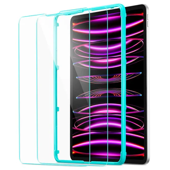 Протектор за iPad Pro 12.9 2018 / 2020 / 2021 / 2022 (комплект 2) - ESR закалено стъкло 9H - прозрачно