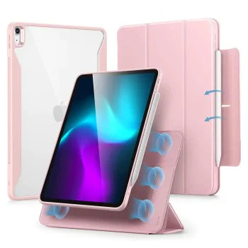 Калъф за iPad Air 13 (2024) - ESR Rebound Hybrid - Розов