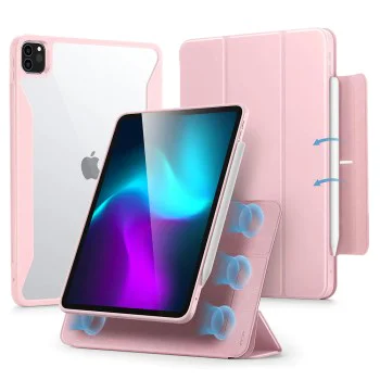 Калъф за iPad Pro 11 (2024) - ESR Rebound Hybrid - Розов