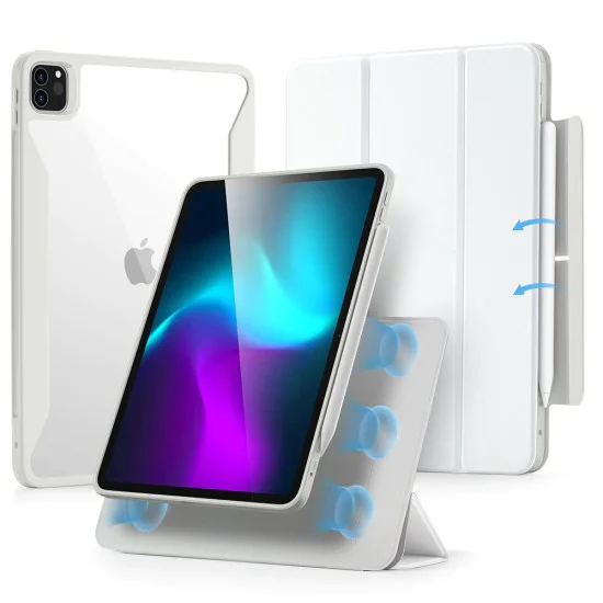 Калъф за iPad Pro 11 (2024) - ESR Rebound Hybrid - Бял