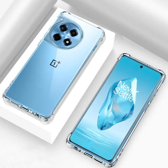 Калъф за OnePlus 12R - Удароустойчив прозрачен силикон - прозрачен