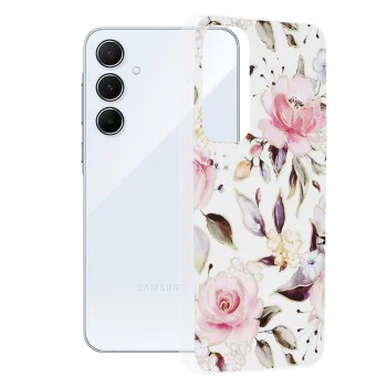 Калъф за Samsung Galaxy A55 5G - Marble Series - Techsuit - Chloe White