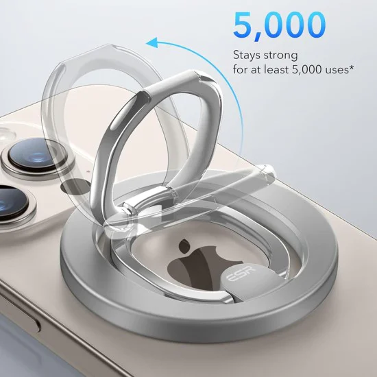 Държач за телефонен пръстен MagSafe - Стойка за пръстен ESR - естествен титан