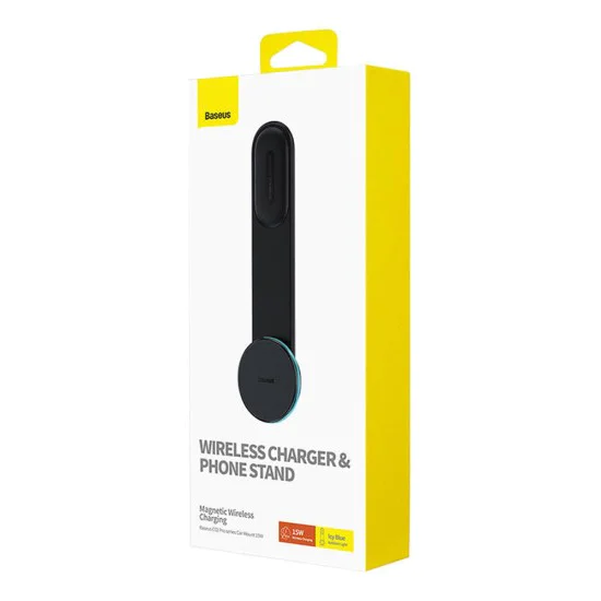 Вграден държач за телефон с безжично зареждане, 15W - Baseus C02 Pro (C40156000111-00) - черен