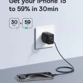 USB зарядно, Type-C, бързо зареждане 20W - Baseus (P10111403113-00) - клъстерно черно