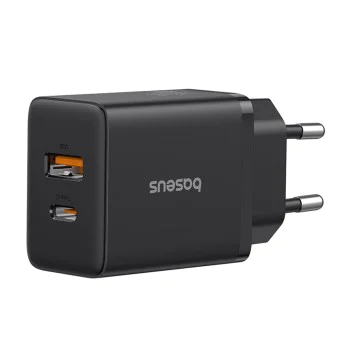 USB зарядно, Type-C, бързо зареждане 20W - Baseus (P10111403113-00) - клъстерно черно