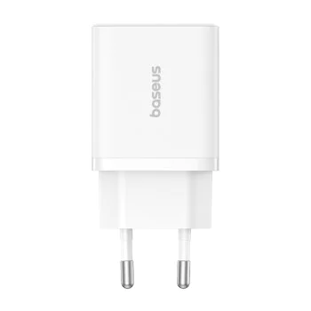 USB зарядно, тип-C, бързо зареждане 20W - Baseus (P10111403213-00) - лунно бяло
