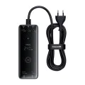 Зарядна станция GaN Char, 3x USB-C, USB, DC, 240W, 1m - Baseus (P1016390101113-00) - Черен