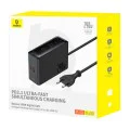 Зарядна станция GaN Char, 3x USB-C, USB, DC, 240W, 1m - Baseus (P1016390101113-00) - Черен