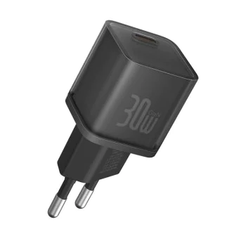 Зарядно устройство GaN5S, Type-C, бързо зареждане, 30W - Baseus галиев нитрид (P10162504113-00) - черно