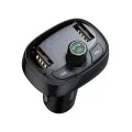 Зарядно за кола с модулатор, 2x USB, TF карта, MP3 - Baseus (CCMT000301) - черно
