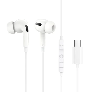 Кабелни слушалки Type-C - Baseus Encok C18 (NGCR030102) - бели