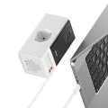Удължителен кабел Priza Shuko, USB, 2xType-C, 65W - Baseus (PSLR000602) - Бял