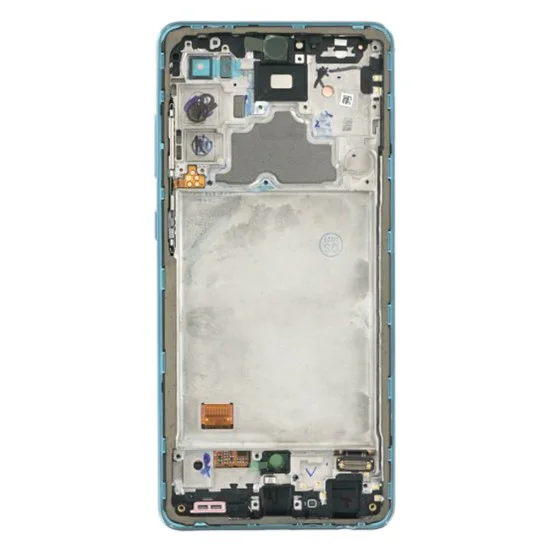 Екран с тъчскрийн и рамка, съвместим с Samsung Galaxy A72 4G (SM-A725) - Samsung (16697) - син