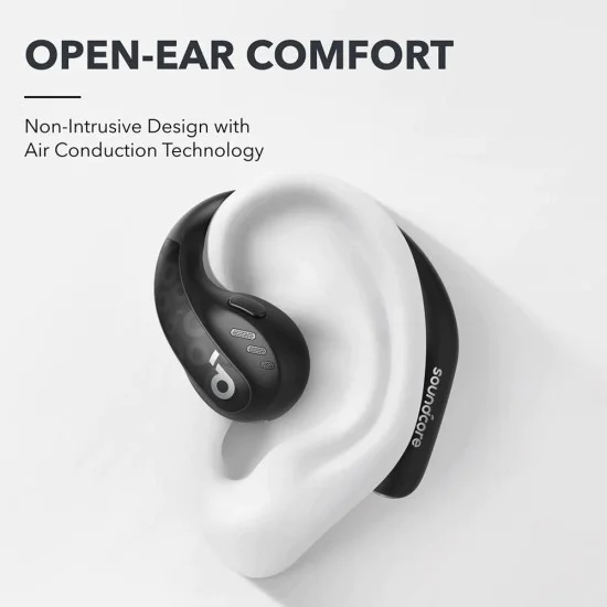 Безжични спортни слушалки, Bluetooth, водоустойчиви - Anker AeroFit (A3871G11) - черни