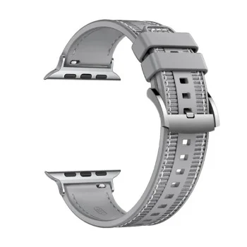 Каишка за Apple Watch 1/2/3/3/4/4/5/5/6/6/7/8/7/8/9/10/10/SE/SE 2 (38/40/41/42 mm ) - Каишка за часовник (W051) - Сив