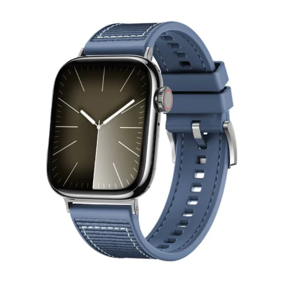 Каишка за Apple Watch 1/2/3/3/4/4/5/5/6/6/7/8/7/8/9/10/10/SE/SE 2 (38/40/41/42 mm ) - Каишка за часовник (W051) - Тъмно син