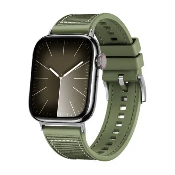 Каишка за Apple Watch 1/2/3/4/5/6/7/8/9/10/11/SE/SE 2/SE 3 (38/40/41/42mm) - Techsuit - Каишка за часовник 32mm (W051) - Зелен