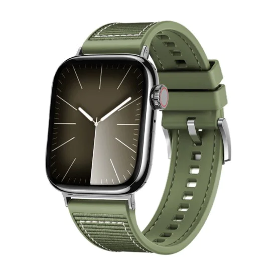 Каишка за Apple Watch 1/2/3/4/5/6/7/8/9/10/11/SE/SE 2/SE 3 (38/40/41/42mm) - Techsuit - Каишка за часовник 32mm (W051) - Зелен