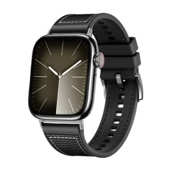 Каишка за Apple Watch 1/2/3/4/4/5/5/5/6/6/7/8/7/8/9/10/10/SE/SE 2 (38/40/41/42mm ) - Каишка за часовник (W051) - Черна