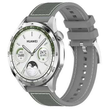 Каишка за Huawei Watch GT 2 (46 мм)/GT 2 Pro/GT 3 Pro (46 мм)/Ultimate, Xiaomi Watch S1 - Каишка за часовник (W051) - Сив