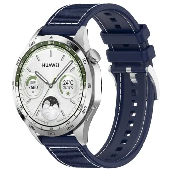 Каишка за Huawei Watch GT 2 (46 мм)/GT 2 Pro/GT 3 Pro (46 мм)/Ultimate, Xiaomi Watch S1 - Каишка за часовник (W051) - Тъмно син
