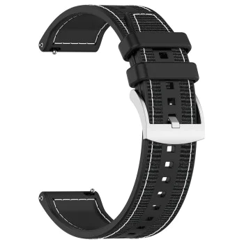 Каишка за Huawei Watch GT 2 (46 мм)/GT 2 Pro/GT 3 Pro (46 мм)/Ultimate, Xiaomi Watch S1 - Каишка за часовник (W051) - Черен