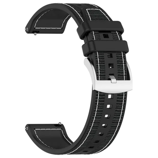 Каишка за Huawei Watch GT 2 (46 мм)/GT 2 Pro/GT 3 Pro (46 мм)/Ultimate, Xiaomi Watch S1 - Каишка за часовник (W051) - Черен