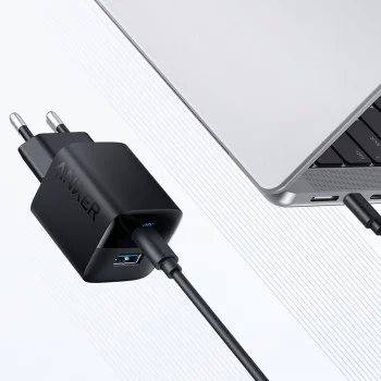 Priza Charger Type-C, USB, Fast Charging, 33W - Anker 323 (A2331G11) - Черен