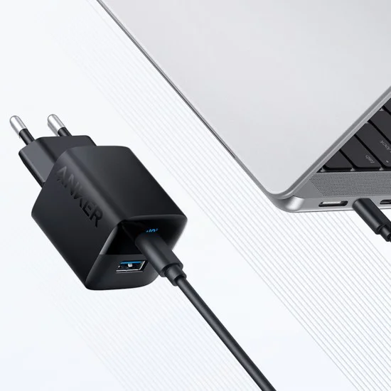 Priza Charger Type-C, USB, Fast Charging, 33W - Anker 323 (A2331G11) - Черен
