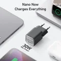 Зарядно устройство Priza GaN, Type-C, 30W - Anker (A2147G21) - Бяло