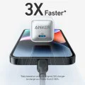 Зарядно устройство Priza Type-C, 20W, PowerIQ 3.0 - Anker 512, Nano 3 (A2346G21) - Бяло