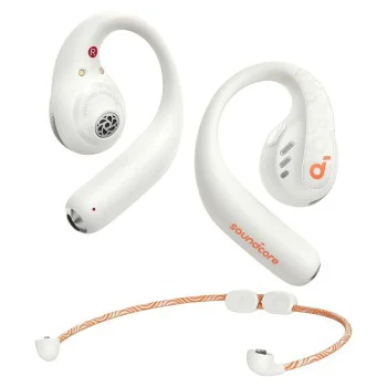 Безжични спортни слушалки, Bluetooth, водоустойчиви - Anker AeroFit (A3871G21) - бели