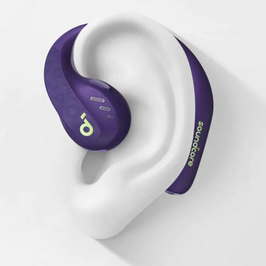Безжични спортни слушалки, Bluetooth, водоустойчиви - Anker AeroFit (A3871GQ1) - лилави
