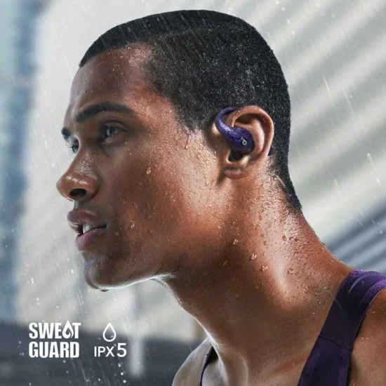 Безжични спортни слушалки, Bluetooth, водоустойчиви - Anker AeroFit (A3871GQ1) - лилави