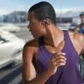 Безжични спортни слушалки, Bluetooth, водоустойчиви - Anker AeroFit (A3871GQ1) - лилави