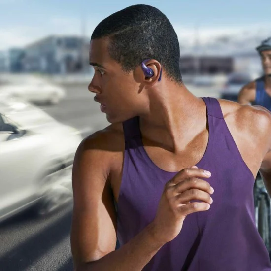 Безжични спортни слушалки, Bluetooth, водоустойчиви - Anker AeroFit (A3871GQ1) - лилави