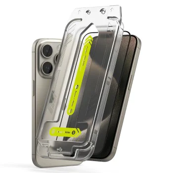 Протектор за iPhone 15 Pro Max (комплект от 2) - Ringke Easy Slide Tempered Glass - Clear