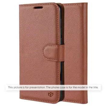 Калъф тефтер – Honor 400 Smart 5G / 400 Smart 4G / X7d 4G – Techsuit Leather Folio – Кафяв