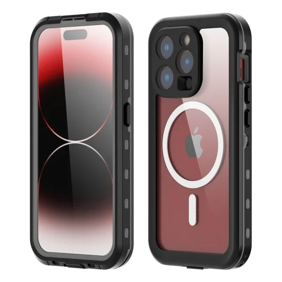 Калъф за iPhone 15 Pro - ShellBox Waterproof IP68 MagSafe Case - черен