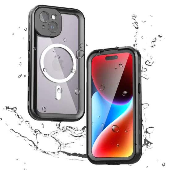 Калъф за iPhone 15 - ShellBox Waterproof IP68 MagSafe Case - черен