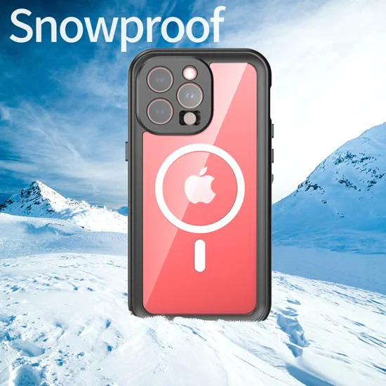 Калъф за iPhone 15 Pro Max - ShellBox Waterproof IP68 MagSafe Case - черен