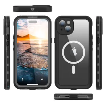 Калъф за iPhone 15 Plus - ShellBox Waterproof IP68 MagSafe Case - черен