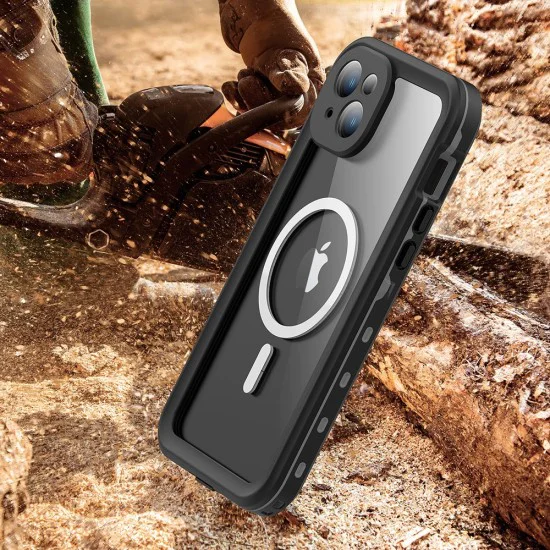 Калъф за iPhone 15 Plus - ShellBox Waterproof IP68 MagSafe Case - черен