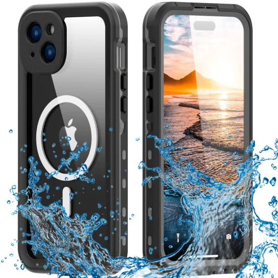 Калъф за iPhone 15 Plus - ShellBox Waterproof IP68 MagSafe Case - черен