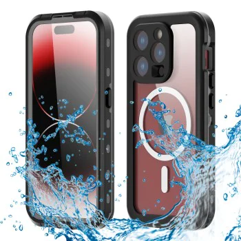 Калъф за iPhone 15 Pro - ShellBox Waterproof IP68 MagSafe Case - черен